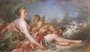 Francois Boucher Cupid Offering Venus the Golden Apple oil painting